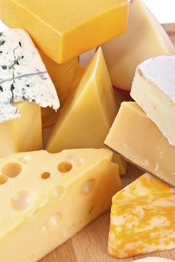 Various types of cheese composition