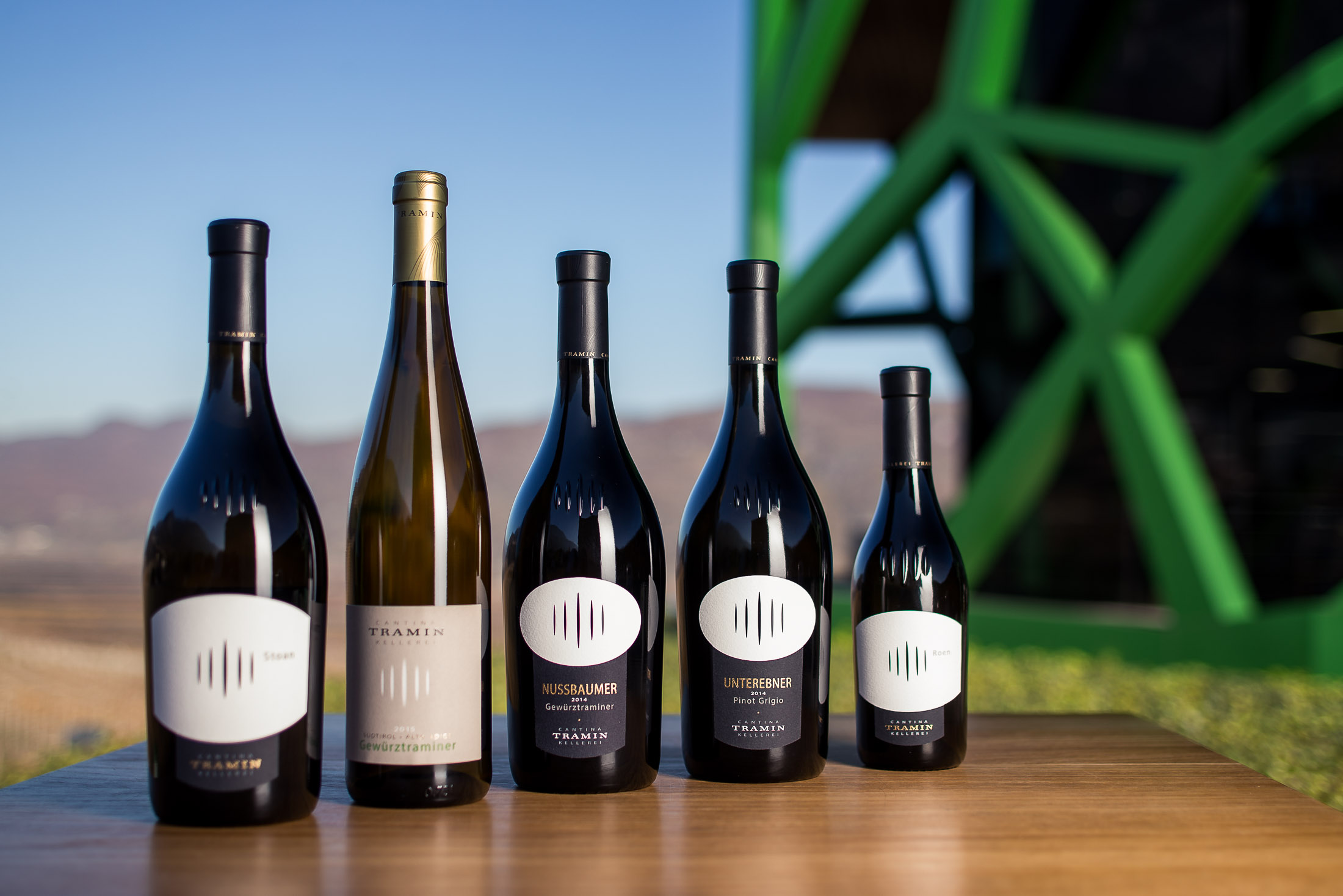 Cantina Tramin - from left: Stoan, Gewürztraminer, Nussbaumer, Unterebner, Roen