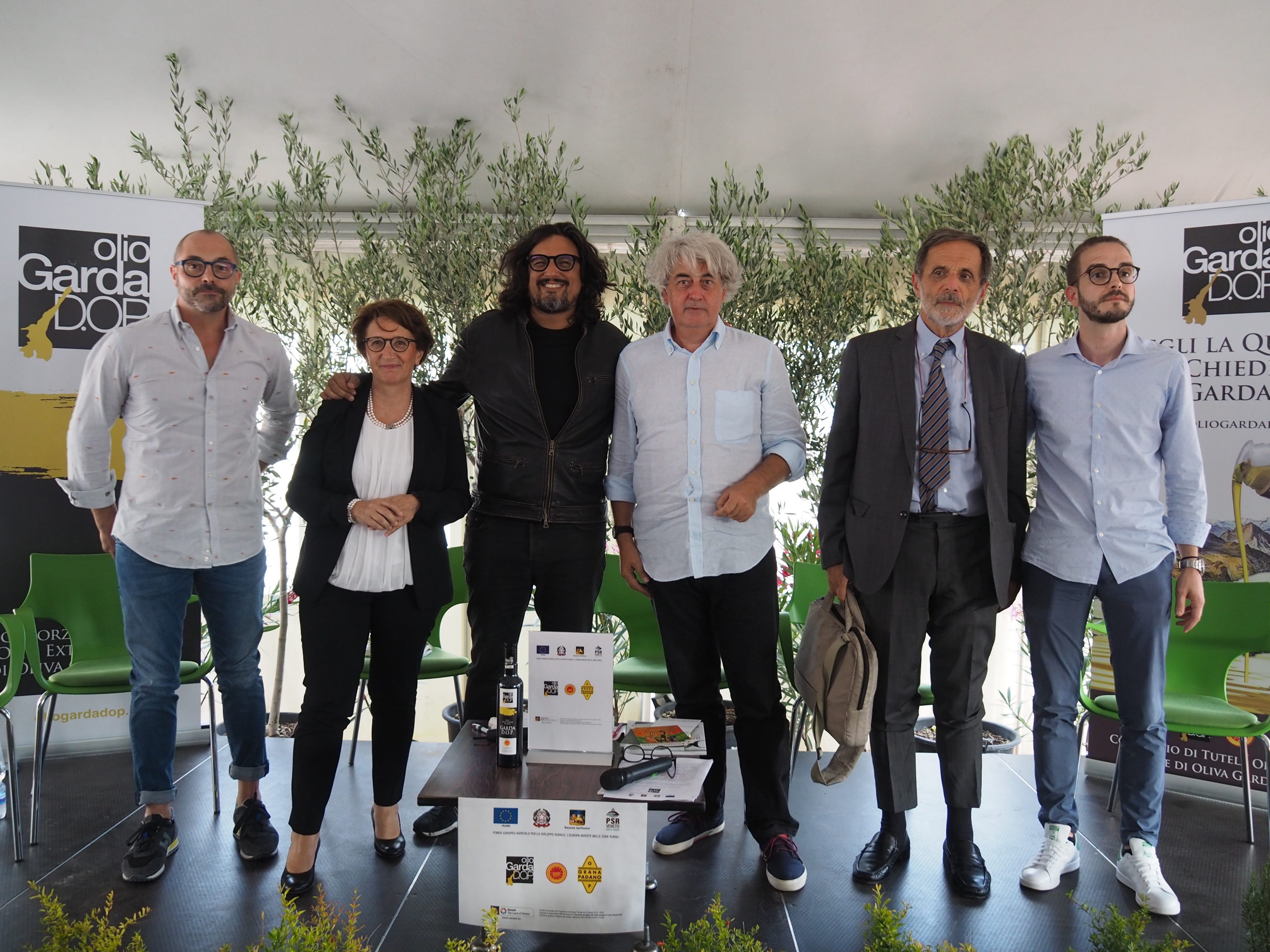 Da sx a dx: Paolo Forelli, Laura Turri, Alessandro Borghese, Luigi Caricato, Gian Maria Varanini, Simone Gottardello